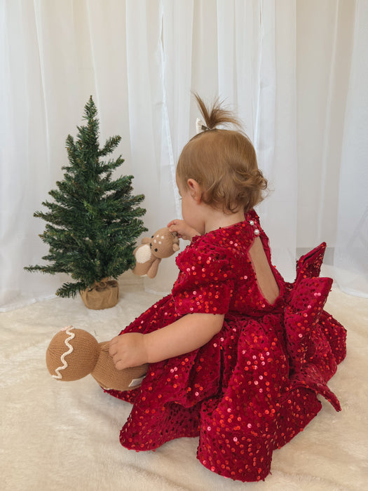 Scarlett Christmas Red Sequins Dress