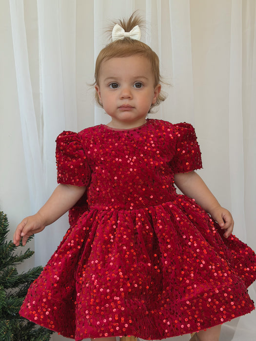 Scarlett Christmas Red Sequins Dress