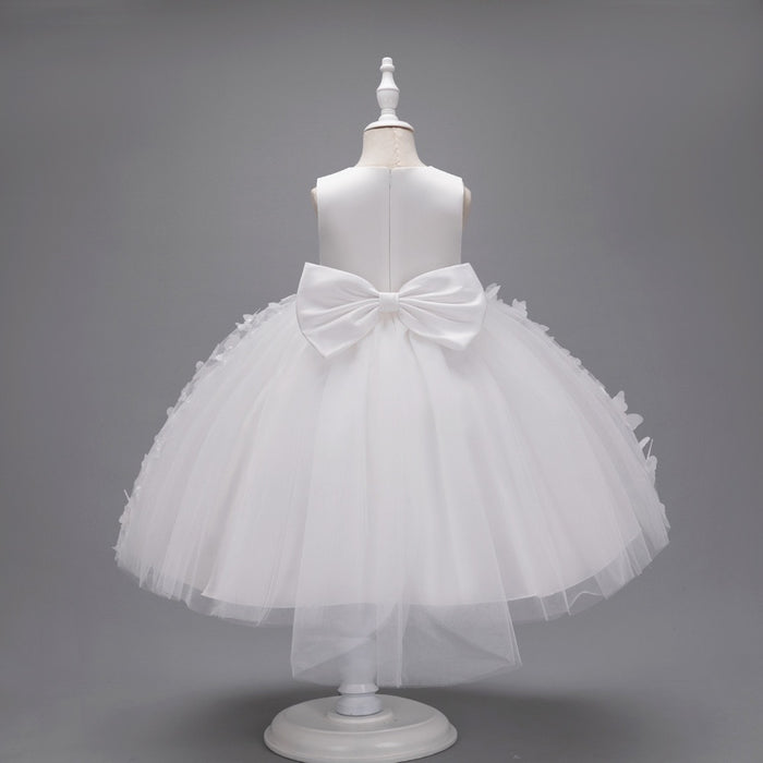 Grace Tulle Butterfly Dress – White Birthday