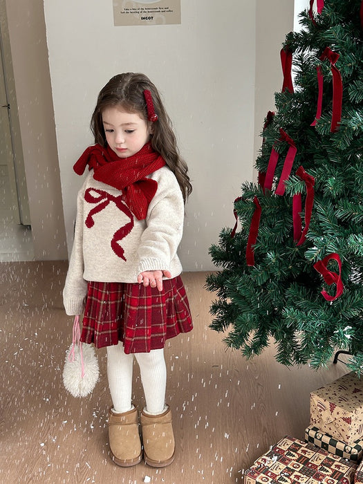 Lily Knit Bow Sweater – Winter Cozy Outfit