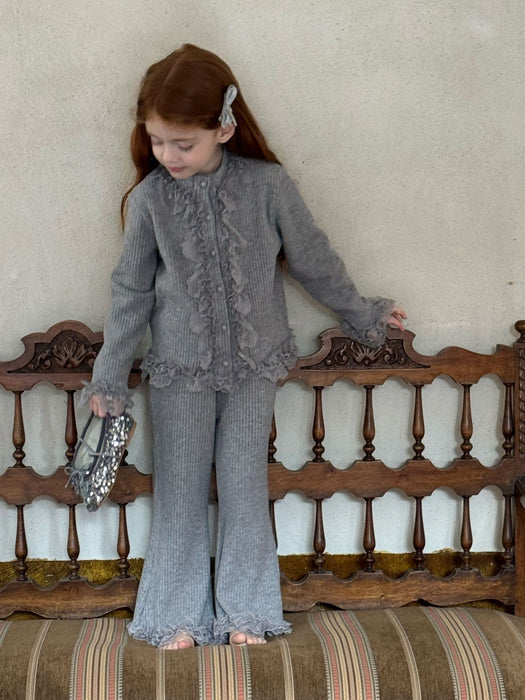 Lacey Ribbed Knit Set – Lace Ruffle