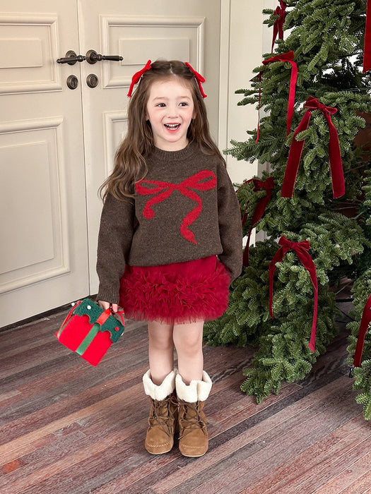 Lily Knit Bow Sweater – Winter Cozy Outfit