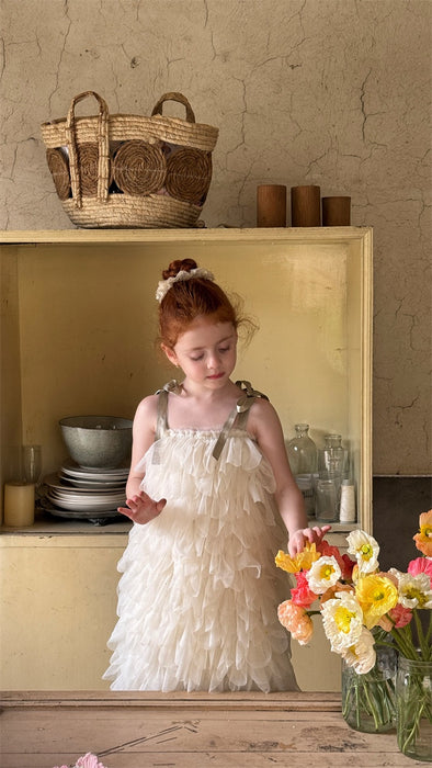 Petal Organza A-line Dress – Flower Girl Birthday Outfit
