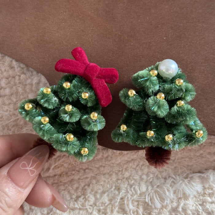 Christmas Tree Hair Clip Set