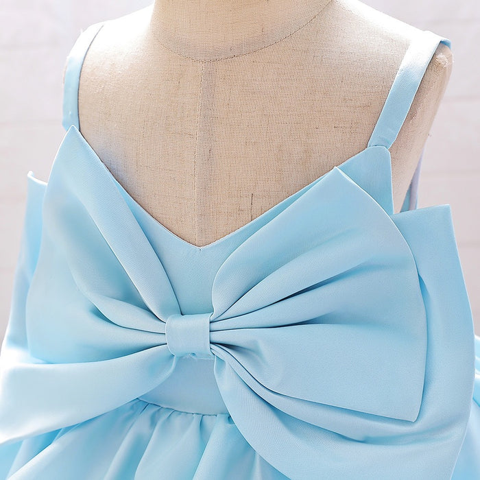 Betty Satin Tulle Dress – Blue Princess Party Outfit