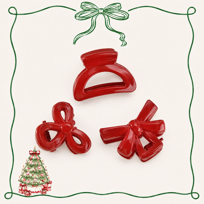 Christmas Mini Hair Clips for Girls Set B