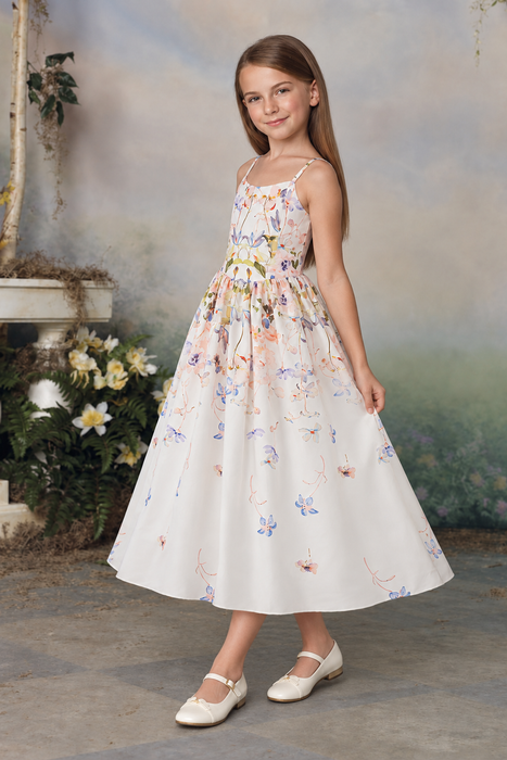 Floral Maxi Year 6 Graduation Dress for Girls