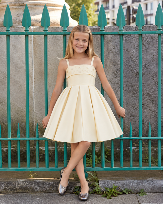 Pearl Satin Year 6 Graduation Dress for Girls