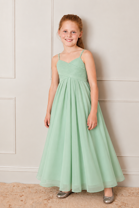 Sage Green Year 6 Graduation Dress for Girls