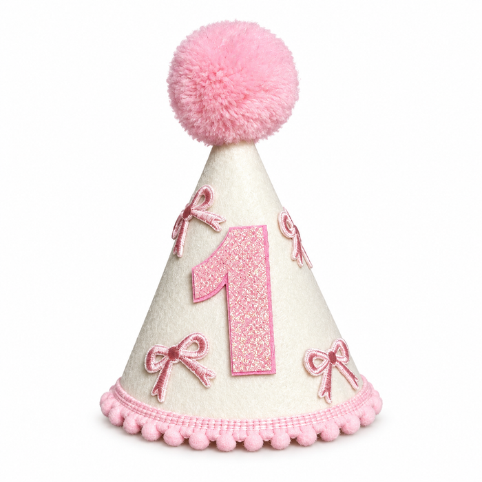 Pink Bow Birthday Hat