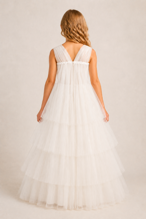 Pearl White First Communion & Confirmation Dress – Made to Order