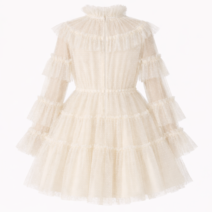 Amelie Ivory Dotted Tulle Dress (PRE ORDER)