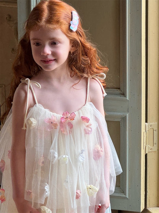 Dreamy Flower Petal Tulle Dress – Pink Sparkle Birthday