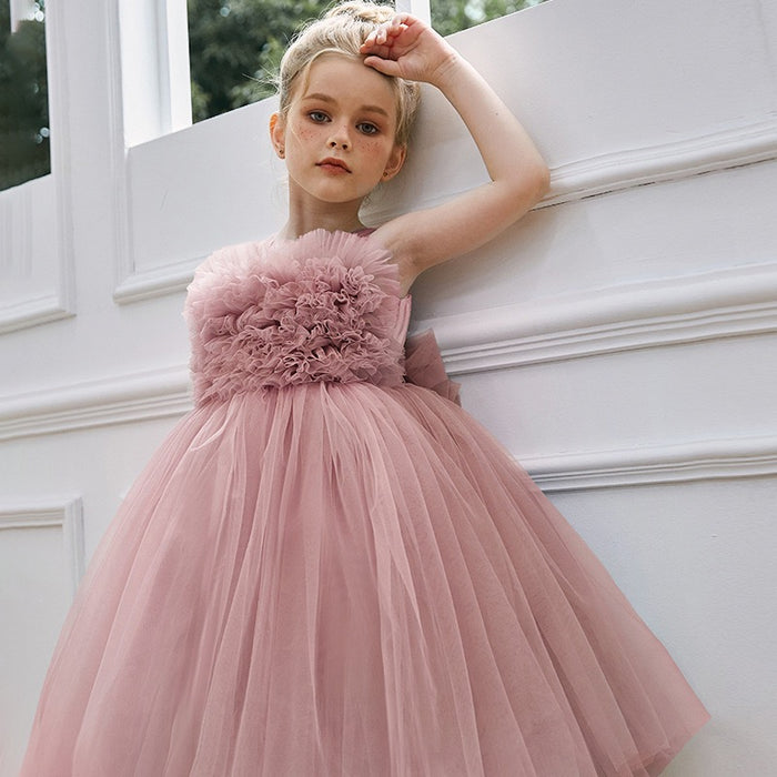 Chloe Tulle Ruffle Dress – Pink Princess Birthday