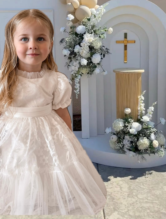 Lily White Lace Tulle Dress