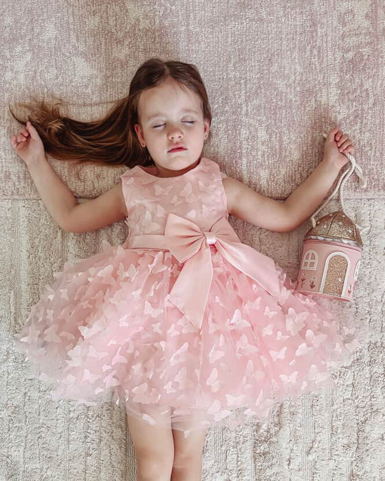 Grace Butterfly Bow Tulle Dress