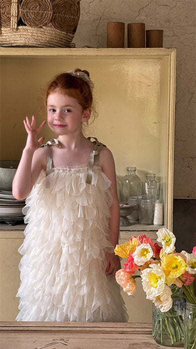 Petal Organza A-line Dress – Flower Girl Birthday Outfit