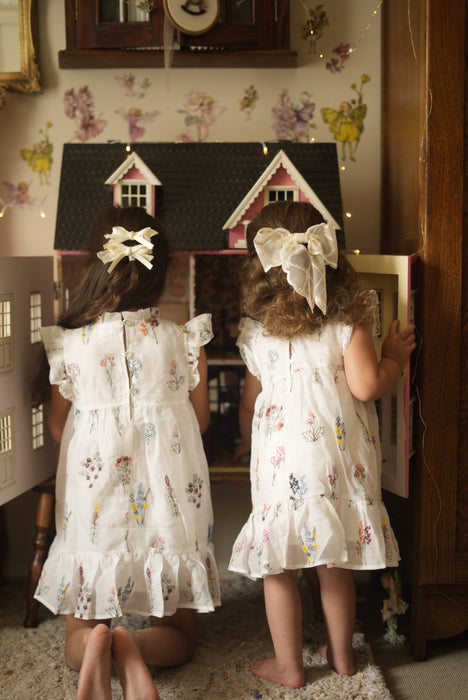 Rosalie Ivory Floral Embroidery Dress