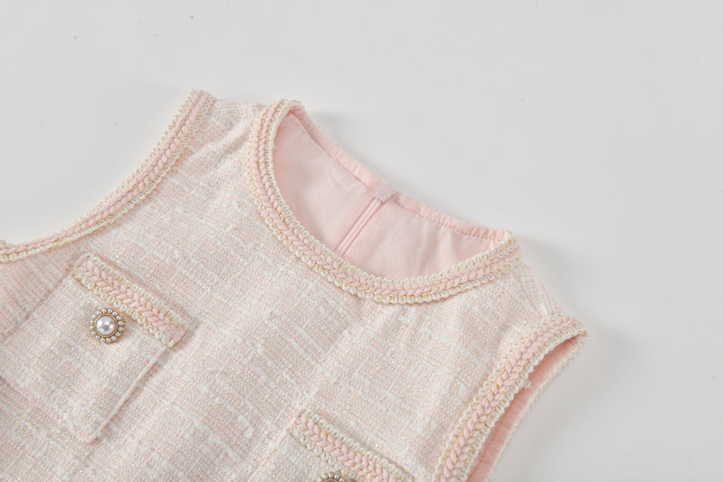 Paris Pink Tweed Dress (PRE ORDER ETA SEP)