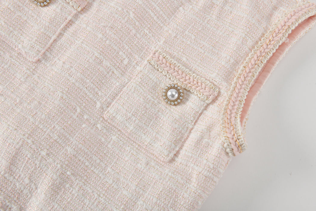 Paris Pink Tweed Dress (PRE ORDER ETA SEP)