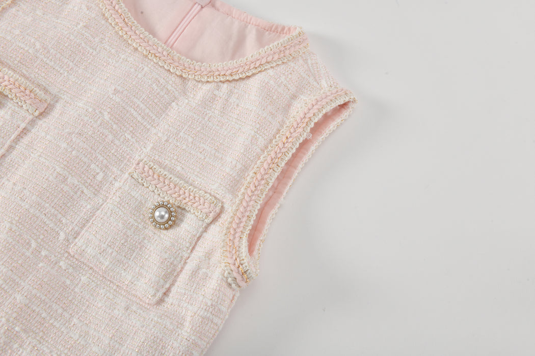Paris Pink Tweed Dress (PRE ORDER ETA SEP)