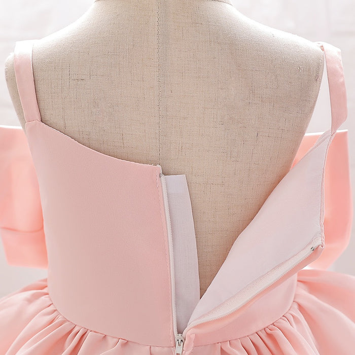 Betty Satin Tulle Dress – Pink Princess Party Outfit
