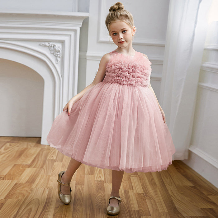 Chloe Tulle Ruffle Dress – Pink Princess Birthday