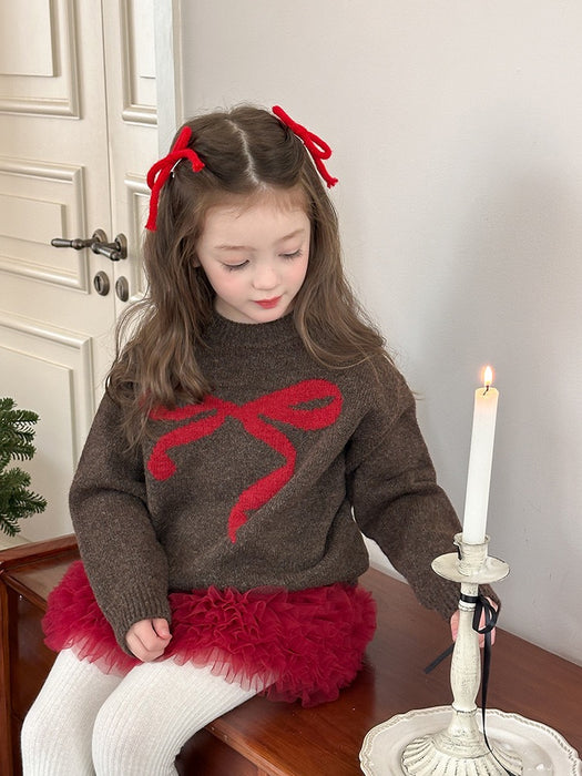 Lily Knit Bow Sweater – Winter Cozy Outfit
