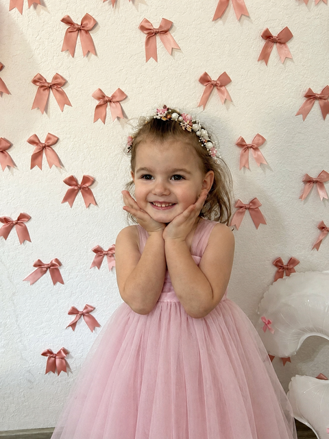 Lydia Bow Pink Tutu Dress