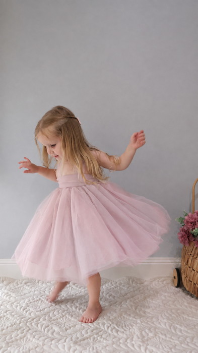 Lydia Bow Pink Tutu Dress