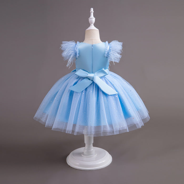 Aurora Tulle Ruffle Dress – Blue Fairy Tale Birthday