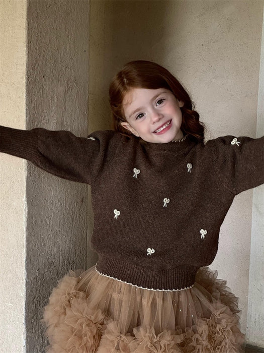 Chocolate Bow Knit PRE ORDER TWO WEEKS
