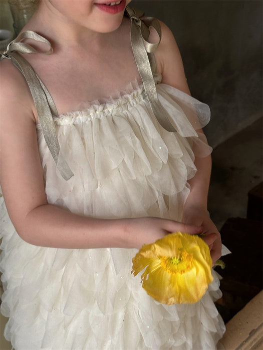 Petal Organza A-line Dress – Flower Girl Birthday Outfit