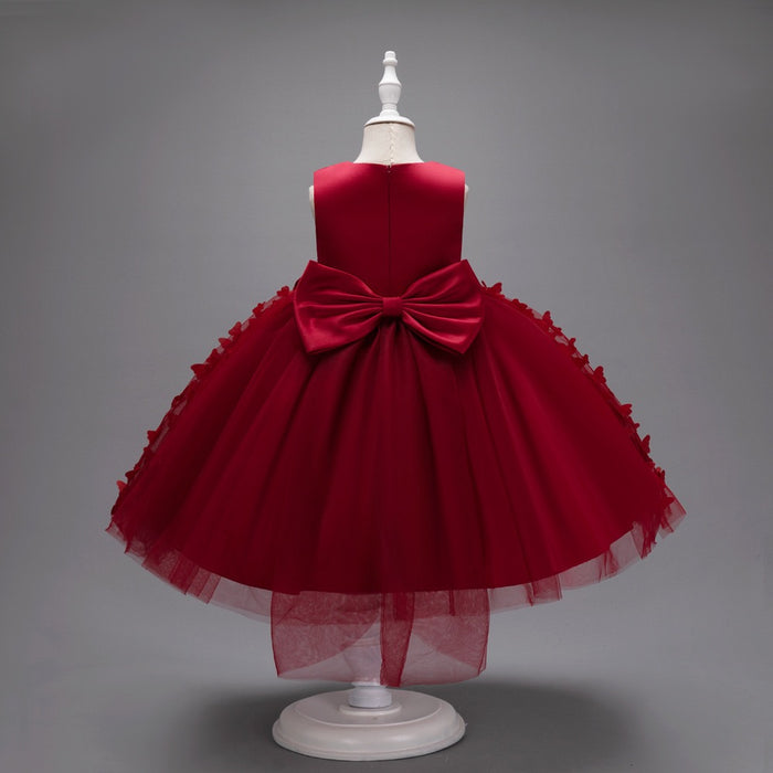 Grace Tulle Butterfly Dress – Red Birthday