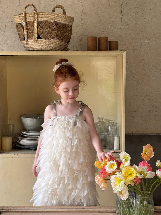 Petal Organza A-line Dress – Flower Girl Birthday Outfit