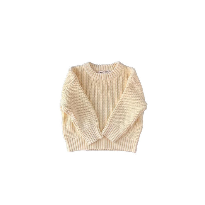 Noa Cotton Knit Sweater – Pastel Unisex Layering