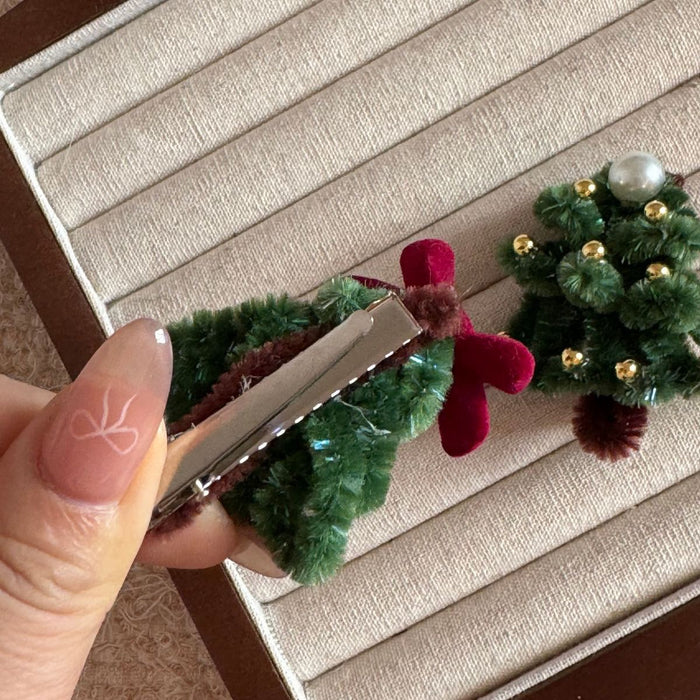 Christmas Tree Hair Clip Set