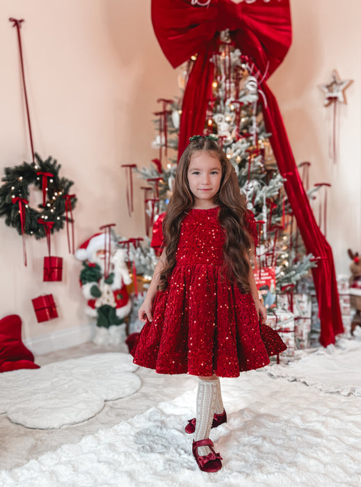 Scarlett Christmas Red Sequins Dress
