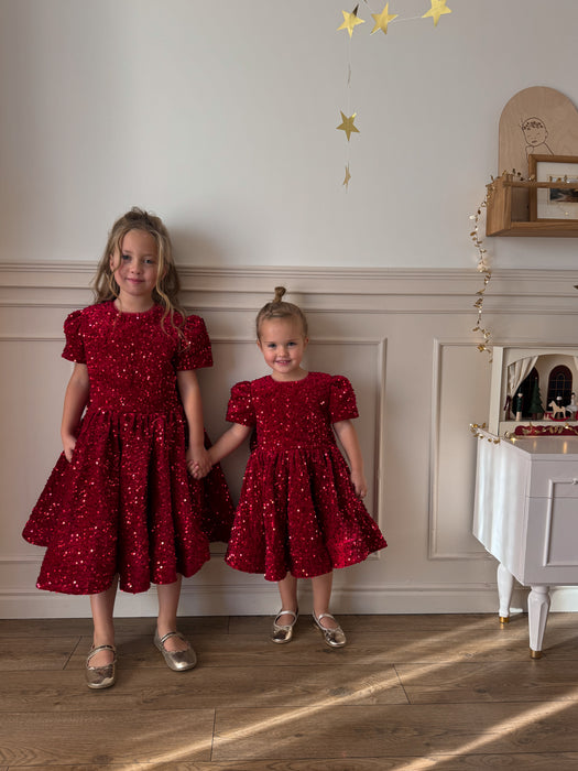 Scarlett Christmas Red Sequins Dress