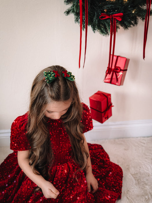 Christmas Tree Hair Clip Set