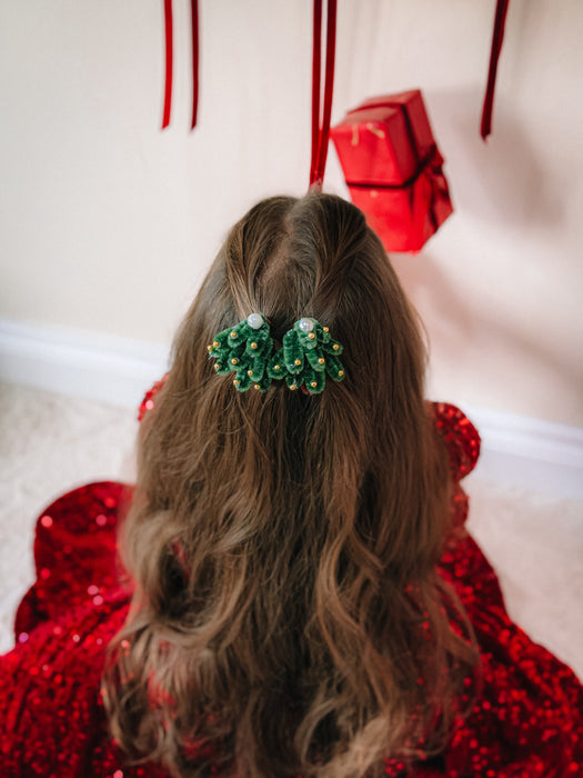 Christmas Tree Hair Clip Set