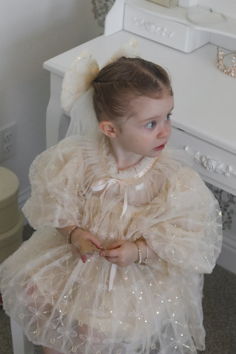 Ellie Tulle Dress - Champagne Gold