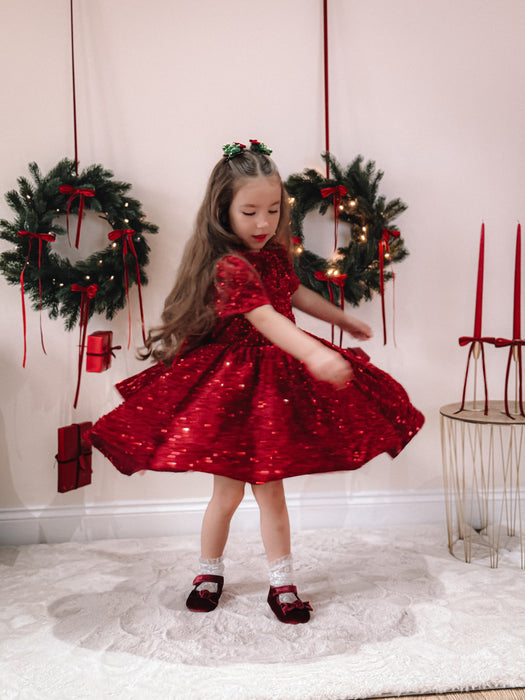 Scarlett Christmas Red Sequins Dress