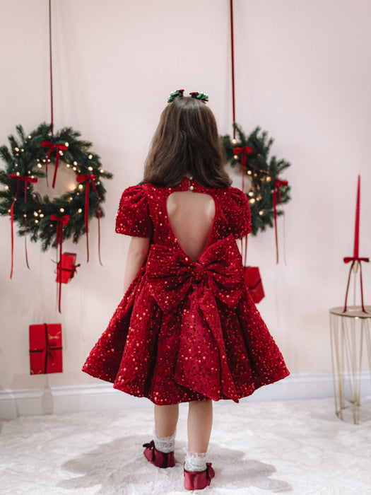 Scarlett Christmas Red Sequins Dress
