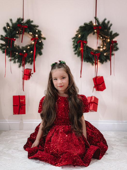 Scarlett Christmas Red Sequins Dress