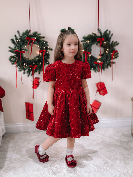 Scarlett Christmas Red Sequins Dress