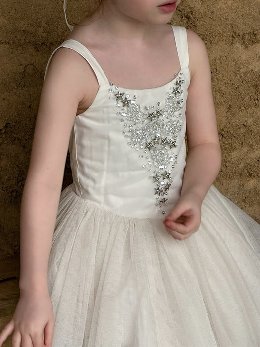 White Star Tulle Dress